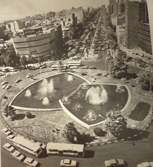 Aerial Photo of Valiasr square